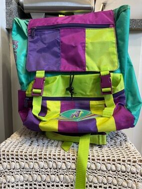 Nordika Vintage purple and green backpack